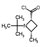 CAS#: 92735-65-4， (2S,4S)-4-Methyl-1-(2-methyl-2-propanyl)-2-azetidinecarbonyl chloride