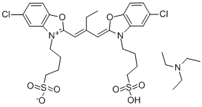 CAS#: 92771-38-5， 5-Chloro-2-(2-[(5-Chloro-3-(4-Sulfobutyl)-2(3H)- Benzoxazolylidene)Methyl]-1-Butenyl)-3-(4-Sulfobutyl)-Benzoxazolium Hydroxide, Inner Salt Triethylamin E Salt