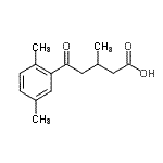 structure of CAS# 92864-23-8, 5-(2,5-Dimethylphenyl)-3-methyl-5-oxopentanoic acid;5-(2,5-Dimethylphenyl)-3-methyl-5-oxovaleric acid