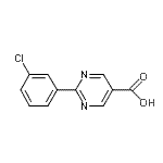 CAS#: 928713-19-3， 2-(3-Chlorophenyl)-5-pyrimidinecarboxylic acid