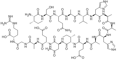 CAS 登录号:92915-79-2, L-异亮氨酰-L-丝氨酰-L-谷氨酰胺酰-L-丙氨酰-L-缬氨酰-L-组氨酰-L-丙氨酰-L-丙氨酰-L-组氨酰-L-丙氨酰-L-alpha-谷氨酰-L-异亮氨酰-L-天冬氨酰胺酰-L-alpha-谷氨酰-L-丙氨酰甘氨酰-L-精氨酸