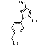 结构式 CAS# 930111-11-8, 1-[4-(3,5-二甲基-1H-吡唑-1-基)苯基]甲胺