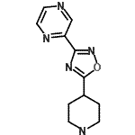 结构式 CAS# 93072-94-7, 2-[5-(4-哌啶基)-1,2,4-恶二唑-3-基]吡嗪