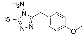 structure of CAS# 93073-14-4, 4-Amino-5-(4-Methoxybenzyl)-4H-1,2,4-Triazole-3-Thiol;4-Amino-5-(4-Methoxybenzyl)-2H-1,2,4-Triazole-3-Thione;Oprea1_830323;Zinc00341199