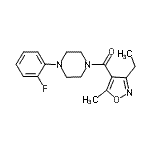 CAS#: 932813-53-1， (3-Ethyl-5-methyl-1,2-oxazol-4-yl)[4-(2-fluorophenyl)-1-piperazinyl]methanone
