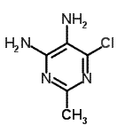 结构式 CAS# 933-80-2, 6-氯-2-甲基-4,5-嘧啶二胺