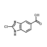 结构式 CAS# 933710-78-2, 2-氯-1H-苯并咪唑-5-羧酸