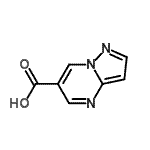 structure of CAS# 933754-38-2, Pyrazolo[1,5-a]pyrimidine-6-carboxylic acid;MFCD11215532;Pyrazolo[1,5-a]pyrimidine-6-carboxylic acid;pyrazolopyrimidinecarboxylic acid