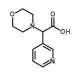 structure of CAS# 933761-00-3, 4-Morpholinyl(3-pyridinyl)acetic acid;MFCD09055217;morpholin-4-yl(pyridin-3-yl)acetic acid
