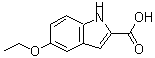 结构式 CAS# 93476-60-9, 5-乙氧基-1H-吲哚-2-羧酸