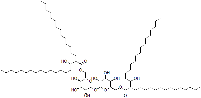 CAS#: 93602-72-3， 6,6'-Di-O-(3-hydroxy-1-oxo-2-tetradecyloctadecyl)-alpha-D-galactopyranosyl-alpha-D-galactopyranoside