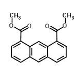 structure of CAS# 93655-34-6, Dimethyl 1,8-anthracenedicarboxylate;1,8-ANTHRACENEDICARBOXYLICACIDDIMETHYLESTER;Dimethyl 1,8-Anthracenedicarboxylate