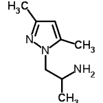 结构式 CAS# 936940-34-0, 1-(3,5-二甲基-1H-吡唑-1-基)-2-丙胺
