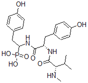 CAS#: 93768-49-1， N-Methyl-L-valyl-N-(2-(4-hydroxyphenyl)-1-phosphonoethyl)-L-Tyrosinamide
