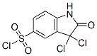 结构式 CAS# 93783-15-4, 3,3-二氯-2-氧代吲哚啉-5-磺酰氯
