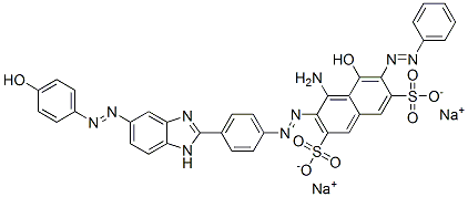 CAS#: 93803-37-3， Disodium 4-Amino-5-Hydroxy-3-[[4-[5-[(4-Hydroxyphenyl)Azo]-1H-Benzimidazol-2-Yl]Phenyl]Azo]-6-(Phenylazo)Naphthalene-2,7-Disulphonate