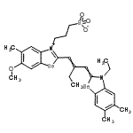 CAS#: 93857-70-6， 3-(2-{2-[(3-Ethyl-5,6-dimethyl-1,3-benzoselenazol-2(3H)-ylidene)methyl]-1-buten-1-yl}-6-methoxy-5-methyl-1,3-benzoselenazol-3-ium-3-yl)-1-propanesulfonate