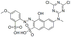 CAS#: 93858-26-5， 6-[(4,6-Dichloro-1,3,5-Triazin-2-Yl)Methylamino]-4-Hydroxy-3-[(4-Methoxy-2-Sulphophenyl)Azo]Naphthalene-2-Sulphonic Acid