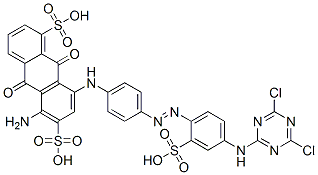 CAS#: 93858-27-6， 5-Amino-8-[[4-[[4-[(4,6-Dichloro-1,3,5-Triazin-2-Yl)Amino]-2-Sulphophenyl]Azo]Phenyl]Amino]-9,10-Dihydro-9,10-Dioxoanthracene-1,6-Disulphonic Acid