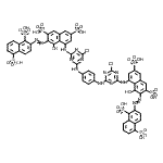 CAS#: 93858-30-1， 2,2'-{1,4-Phenylenebis[imino(6-chloro-1,3,5-triazine-4,2-diyl)imino(8-hydroxy-3,6-disulfo-1,7-naphthalenediyl)-2,1-diazenediyl]}di(1,5-naphthalenedisulfonic acid)