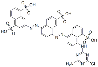CAS#: 93858-31-2， 3-[[4-[[4-[(4-Amino-6-Chloro-1,3,5-Triazin-2-Yl)Amino]-5-Sulphonaphthyl]Azo]-6-Sulphonaphthyl]Azo]Naphthalene-1,5-Disulphonic Acid