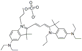 CAS#: 93858-43-6， 5-(Diethylamino)-2-[3-[5-(Diethylamino)-1,3-Dihydro-3,3-Dimethyl-1-Propyl-2H-Indol-2-Ylidene]Prop-1-Enyl]-3,3-Dimethyl-1-Propyl-3H-Indolium Perchlorate