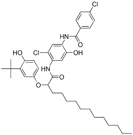 CAS#: 93919-53-0， N-[4-[[2-[3-(tert-Butyl)-4-Hydroxyphenoxy]-1-Oxotetradecyl]Amino]-5-Chloro-2-Hydroxyphenyl]-4-Chlorobenzamide