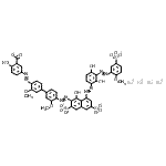 CAS#: 93964-63-7， Tetrasodium 5-[(4'-{[8-({2,4-dihydroxy-3-[(2-methoxy-5-sulfonatophenyl)diazenyl]phenyl}diazenyl)-1-hydroxy-3,6-disulfonato-2-naphthyl]diazenyl}-3,3'-dimethoxy-4-biphenylyl)diazenyl]-2-hydroxybenzoate