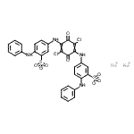 CAS#: 93964-66-0， Disodium 3,3'-[(2,5-dichloro-3,6-dioxo-1,4-cyclohexadiene-1,4-diyl)diimino]bis(6-anilinobenzenesulfonate)