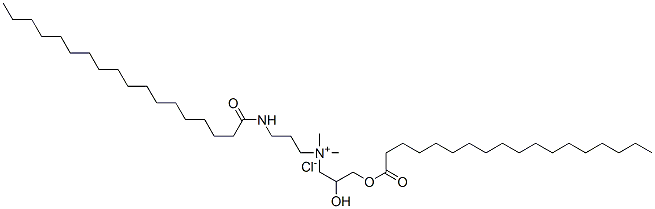 CAS#: 93981-10-3， [2-Hydroxy-3-[(1-Oxooctadecyl)Oxy]Propyl]Dimethyl[3-[(1-Oxooctadecyl)Amino]Propyl]Ammonium Chloride