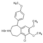 CAS#: 93983-15-4， 6-Chloro-7,8-dimethoxy-1-(4-methoxyphenyl)-2,3,4,5-tetrahydro-1H-3-benzazepine hydrobromide (1:1)