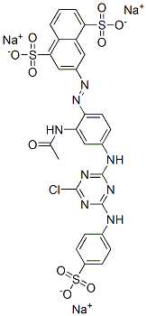 CAS#: 94042-74-7， Trisodium 3-[[2-(Acetylamino)-4-[[4-Chloro-6-[(4-Sulphonatophenyl)Amino]-1,3,5-Triazin-2-Yl]Amino]Phenyl]Azo]Naphthalene-1,5-Disulphonate