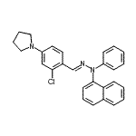 CAS#: 94089-11-9， N-[(2-chloro-4-pyrrolidin-1-yl-phenyl)methyleneamino]-N-phenyl-naphthalen-1-amine