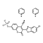 CAS#: 94106-01-1， Dipyridinium 3-(5-chloro-1,3-benzoxazol-2-yl)-4-cyano-2-oxo-2H-chromen-7-yl phosphate