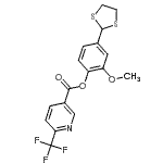 CAS#: 941063-08-7， 4-(1,3-Dithiolan-2-yl)-2-methoxyphenyl 6-(trifluoromethyl)nicotinate