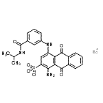CAS#: 94107-94-5， Sodium 1-amino-4-{[3-(isopropylcarbamoyl)phenyl]amino}-9,10-dioxo-9,10-dihydro-2-anthracenesulfonate
