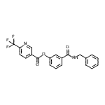CAS#: 941158-45-8， 3-(Benzylcarbamoyl)phenyl 6-(trifluoromethyl)nicotinate