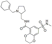 CAS#: 94134-92-6， N-[[1-(Cyclohex-1-En-1-Ylmethyl)-2-Pyrrolidinyl]Methyl]-2,3-Dihydro-7-(N-Methylsulphamoyl)-1,4-Benzodioxin-5-Carboxamide
