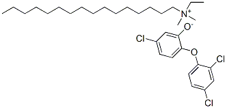 CAS#: 94158-09-5， Ethylhexadecyldimethylammonium 5-Chloro-2-(2,4-Dichlorophenoxy)Phenolate