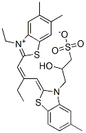 CAS#: 94158-28-8， 3-Ethyl-2-[2-[[3-(2-Hydroxy-3-Sulphonatopropyl)-5-Methyl-3H-Benzothiazol-2-Ylidene]Methyl]But-1-Enyl]-5,6-Dimethylbenzothiazolium