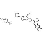 CAS#: 94158-33-5， 3-Ethyl-2-[3-(3-ethyl-5,6-dimethyl-1,3-benzothiazol-2(3H)-ylidene)-2-methyl-1-propen-1-yl]-5-phenyl-1,3-benzoxazol-3-ium 4-methylbenzenesulfonate