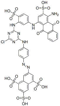 CAS#: 94159-04-3， 7-[[4-[[4-[[5-[(4-Amino-9,10-Dihydro-9,10-Dioxo-3-Sulpho-1-Anthryl)Amino]-2-Sulphophenyl]Amino]-6-Chloro-1,3,5-Triazin-2-Yl]Amino]Phenyl]Azo]Naphthalene-1,3,5-Trisulphonic Acid