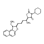 CAS 登录号：94166-41-3， 3-环己基-5-[4-(1-乙基苯并[e][1,3]苯并恶唑-2-亚基)-1-甲基-丁-2-烯亚基]-2-硫代-噻唑烷-4-酮