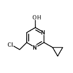 结构式 CAS# 94171-07-0, 6-(氯甲基)-2-环丙基-4-嘧啶醇
