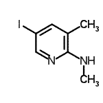 structure of CAS# 942206-33-9, 5-Iodo-N,3-dimethyl-2-pyridinamine