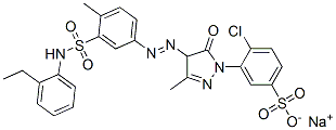 CAS#: 94278-14-5， Sodium 4-Chloro-3-[4-[[3-[[(2-Ethylphenyl)Amino]Sulphonyl]-P-Tolyl]Azo]-4,5-Dihydro-3-Methyl-5-Oxo-1H-Pyrazol-1-Yl]Benzenesulphonate