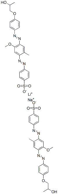 CAS#: 94313-96-9， Lithium Sodium 4-[[4-[[4-(2-Hydroxypropoxy)Phenyl]Azo]-5-Methoxy-2-Methylphenyl]Azo]Benzenesulphonate