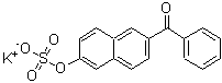 structure of CAS# 94333-61-6, Phenyl[6-(Sulfooxy)-2-Naphthalenyl]-Methanone Potassium Salt (1:1);Potassium (6-Benzoyl-2-Naphthyl) Sulfate;Potassium [6-(Phenylcarbonyl)Naphthalen-2-Yl] Sulfate