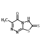 structure of CAS# 94350-96-6, 3-Methyl-7-thioxo-6,7-dihydro-4H-[1,3,4]thiadiazolo[2,3-c][1,2,4]triazin-4-one;3-methyl-<wbr>7-sulfany<wbr>l-1,3,4-t<wbr>hiadiazol<wbr>ino[2,3-c<wbr>]1,2,4-tr<wbr>iazin-4-o<wbr>ne;3-methyl-<wbr>7-sulfany<wbr>l-4H-[1,3<wbr>,4]thiadi<wbr>azolo[2,3<wbr>-c][1,2,4<wbr>]triazin-<wbr>4-one;7-Mercapt<wbr>o-3-methy<wbr>l-[1,3,4]<wbr>thiadiazo<wbr>lo[2,3-c]<wbr>[1,2,4]tr<wbr>iazin-4-o<wbr>ne pyridi<wbr>nium salt