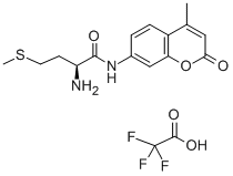 结构式 CAS# 94367-35-8, N-(4-甲基-2-氧代-2H-苯并吡喃-7-基)-L-蛋氨酰胺三氟乙酸盐(1:1)